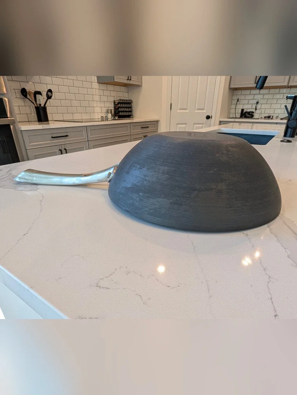 Calphalon Wok with Brushed Silver Handle